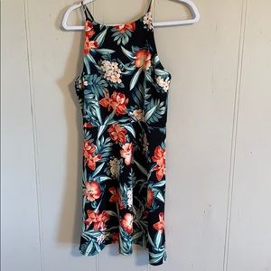 floral halter top dress
